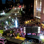 big screen outside consol energy center