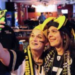 Two Steelers fans taking a selfie